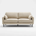 Divano 2 posti beige in poliestere con struttura rettangolare 180 x 85 x 85 cm