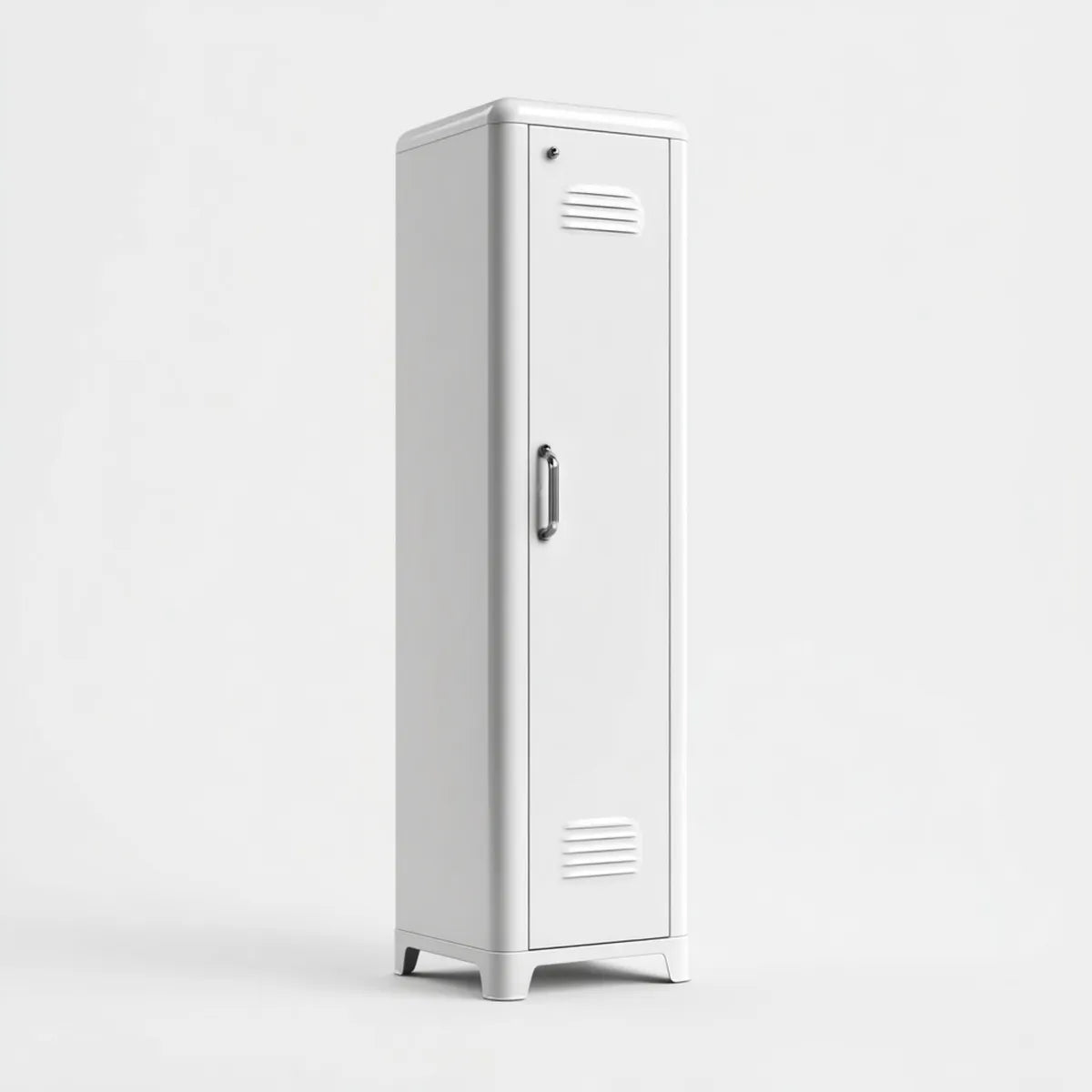 Armadio contenitore a 1 anta bianco in acciaio 40 x 40 x 180 cm rettangolare