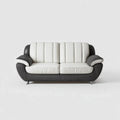 Divano 2 posti in similpelle PU bianco e nero 170 x 90 x 92 cm