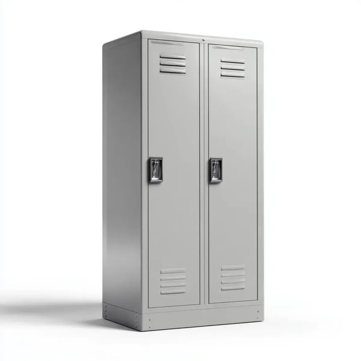 Armadio spogliatoio a 2 ante grigio in acciaio 80 x 40 x 180 cm rettangolare